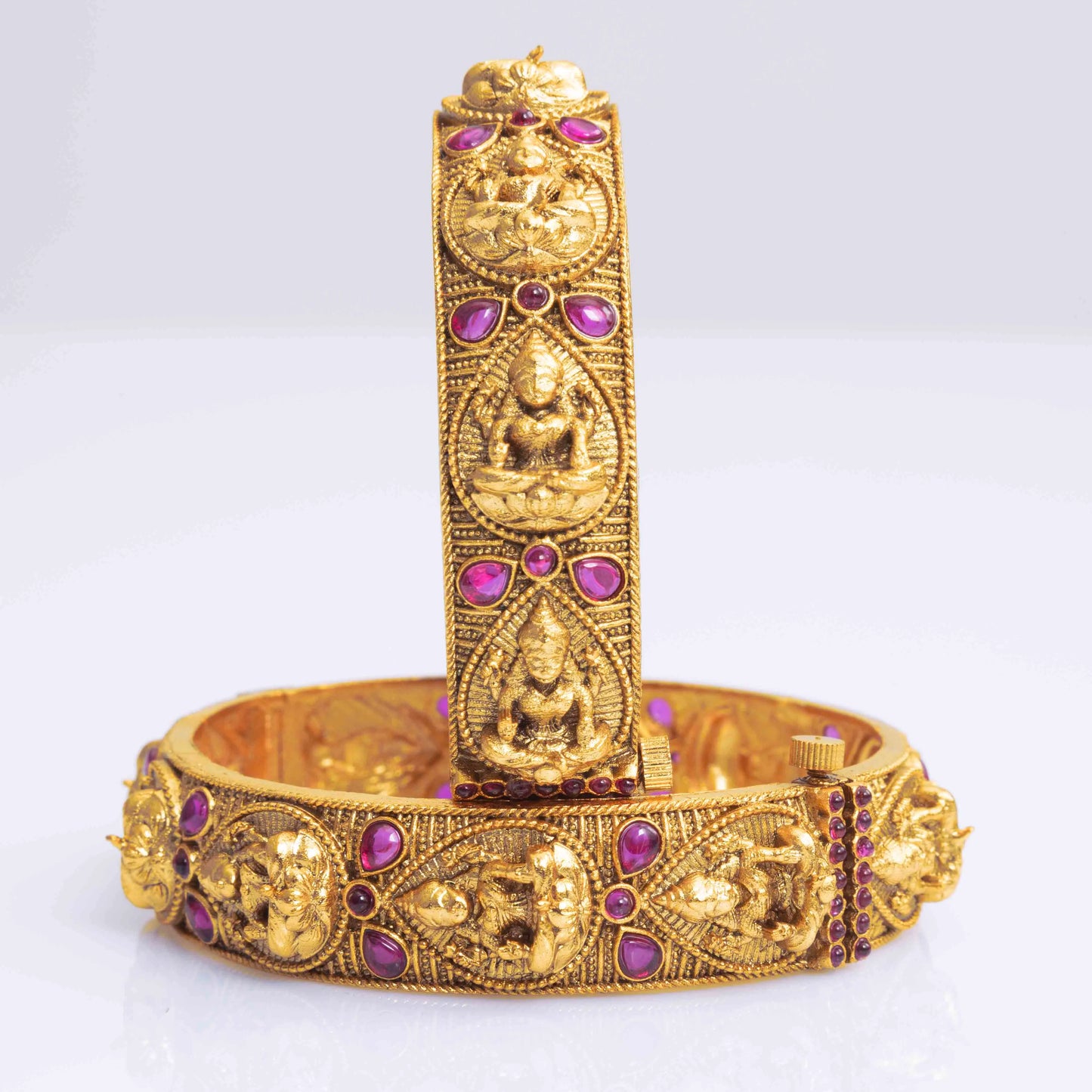 Divine Laxmi Gold-Plated Bangles K-978