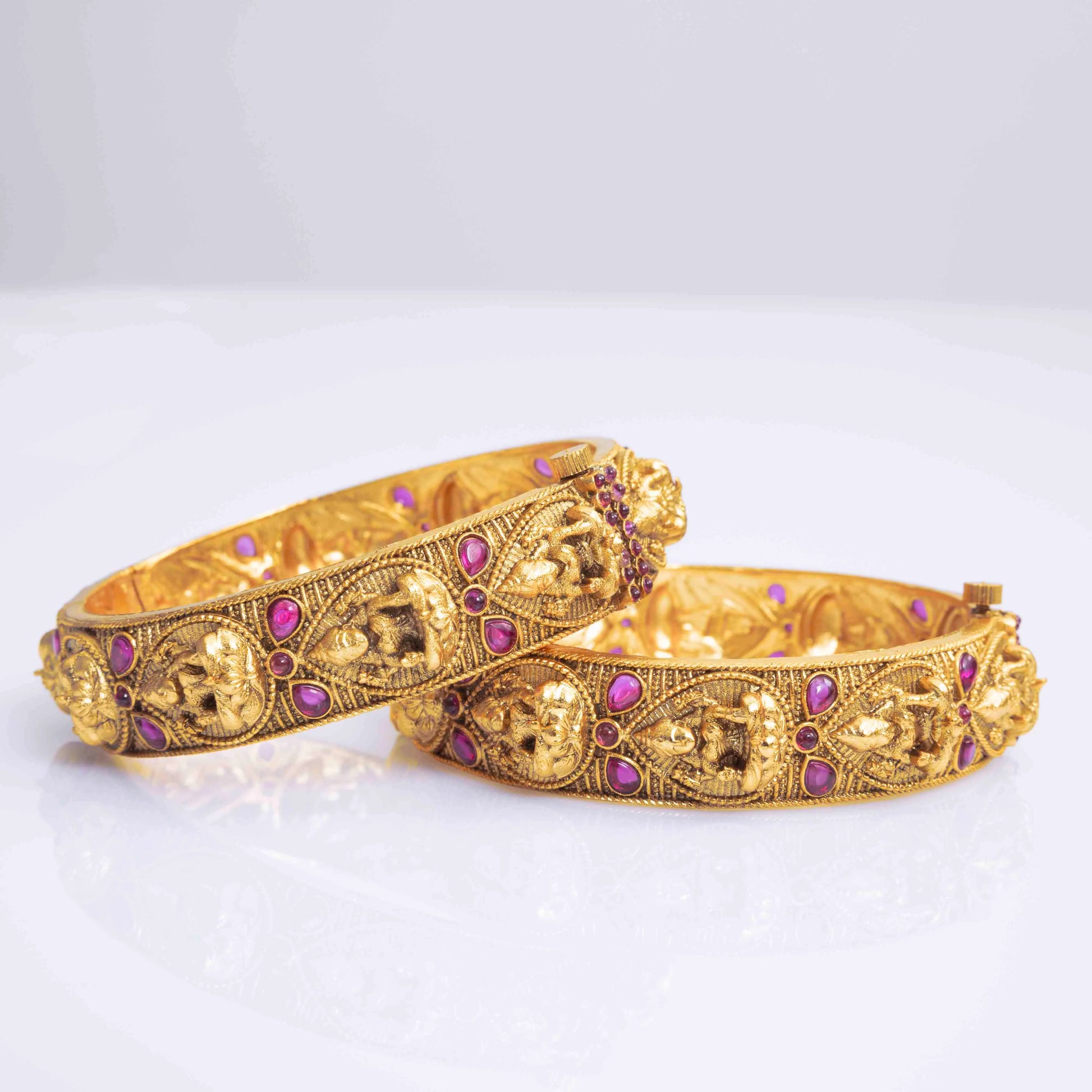 Divine Laxmi Gold-Plated Bangles K-978