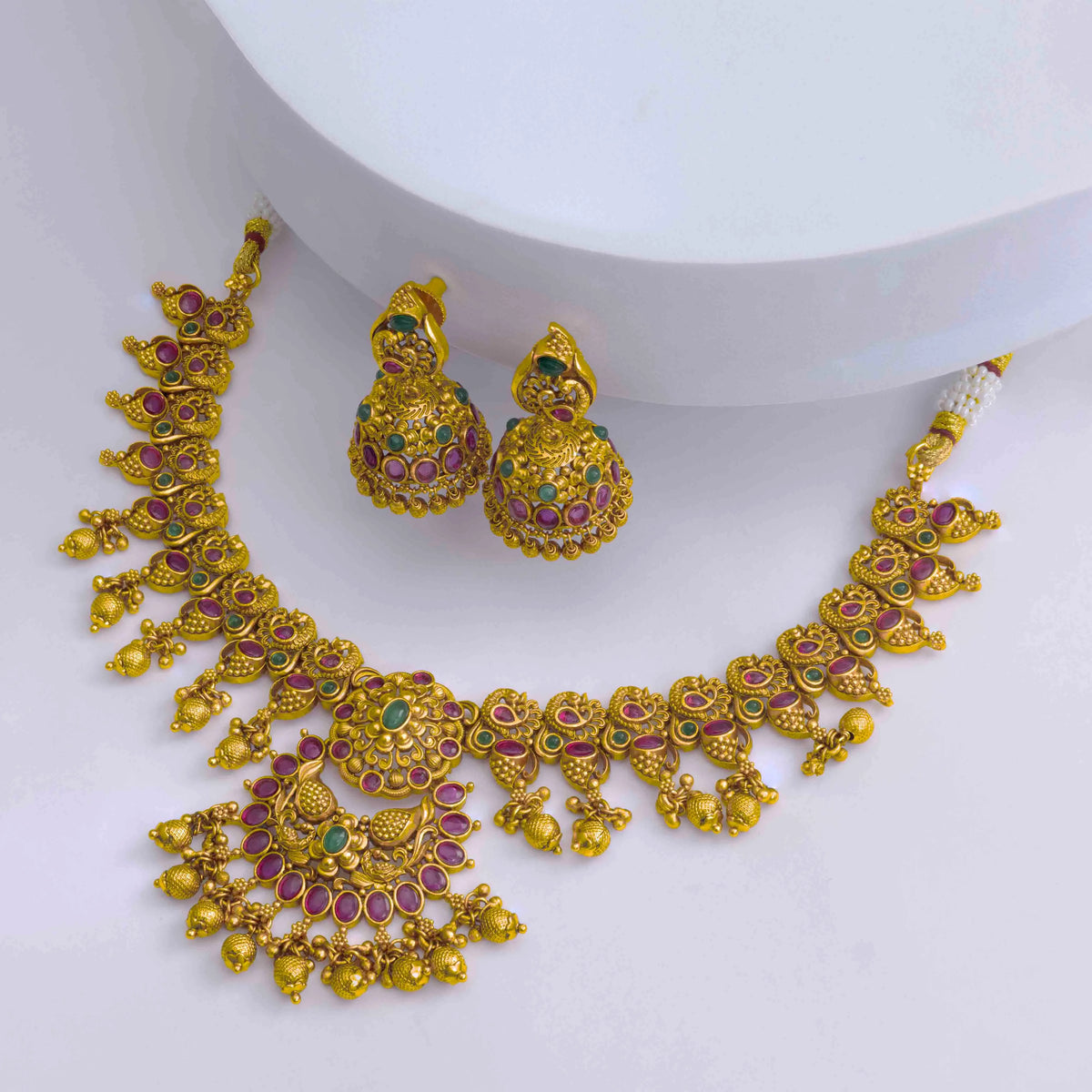 Classic Charm Temple Necklace Set 