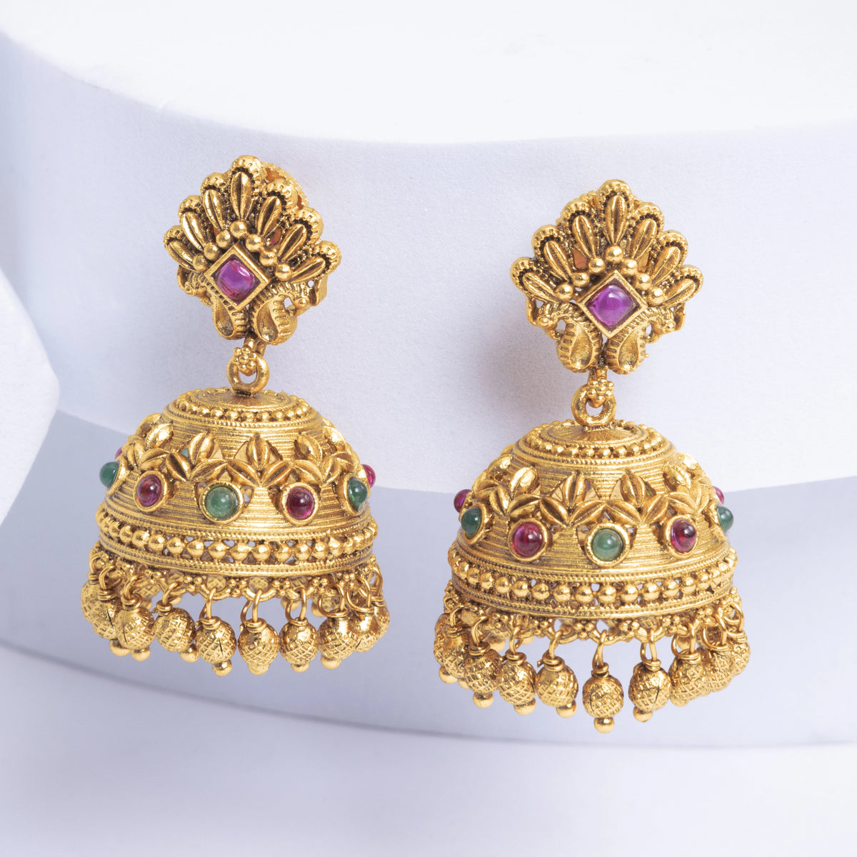 Royal Bloom Leaf Jhumka