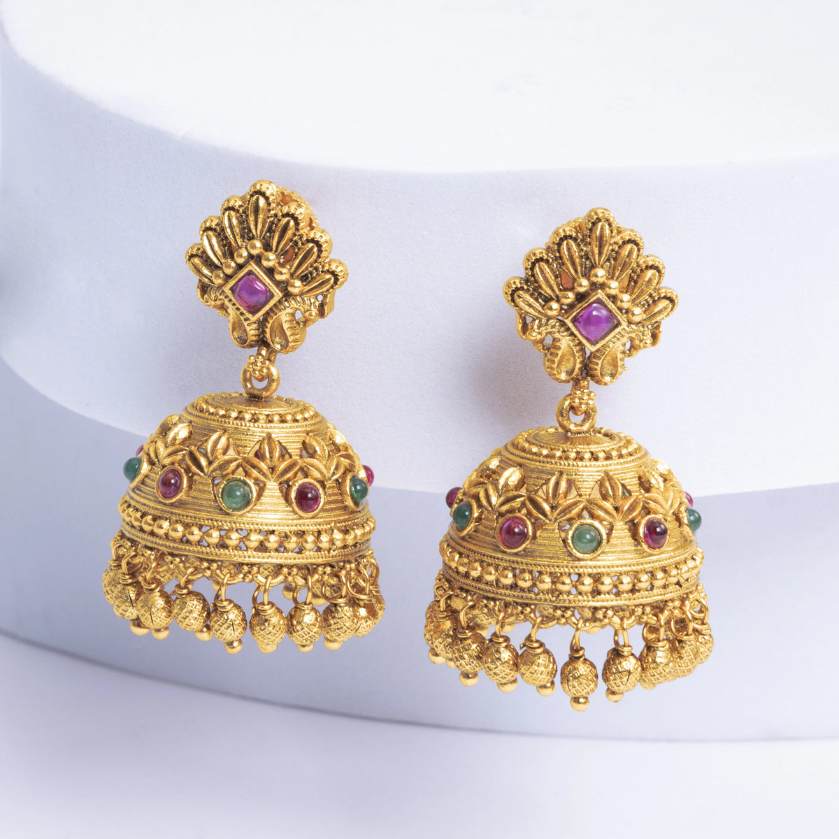 Royal Bloom Leaf Jhumka