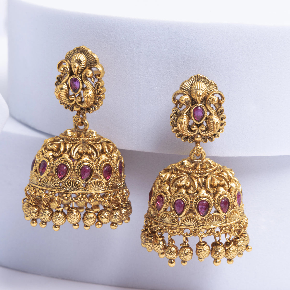 Majestic Peacock Glow Jhumka R-1163