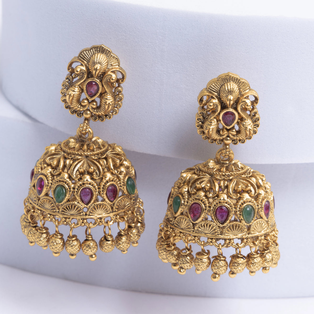 Majestic Peacock Glow Jhumka R-1163