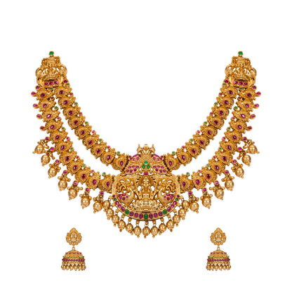Temple Design Short Necklace Set 