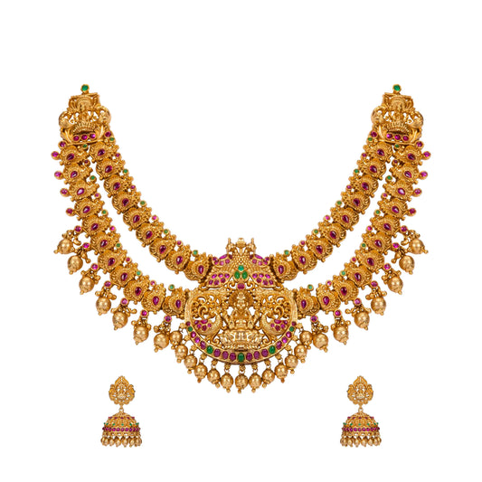 Temple Design Short Necklace Set 