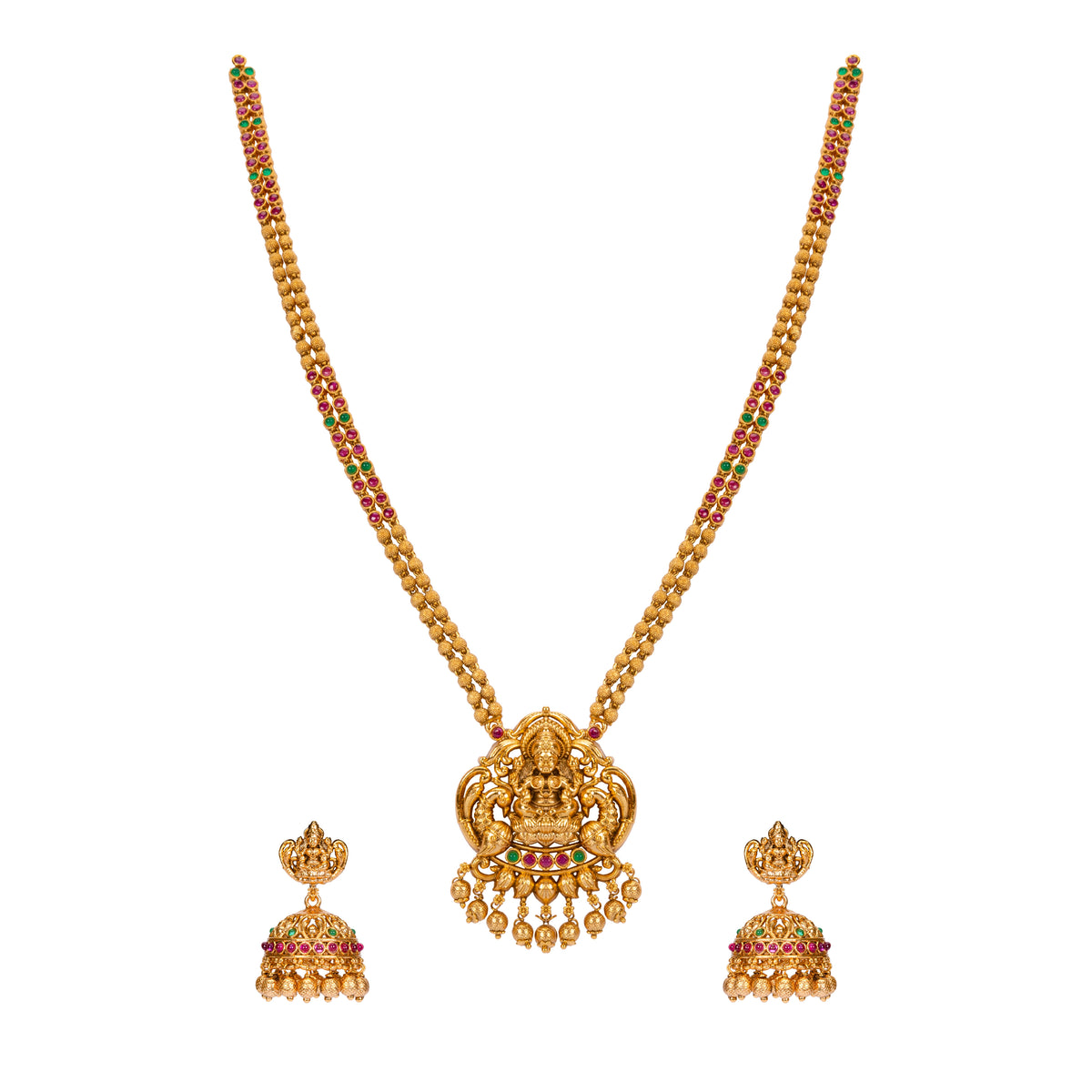 Two Layered lakshmi Necklace Set