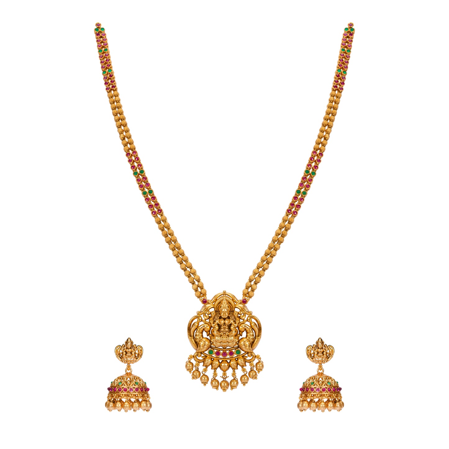 Two Layered lakshmi Necklace Set