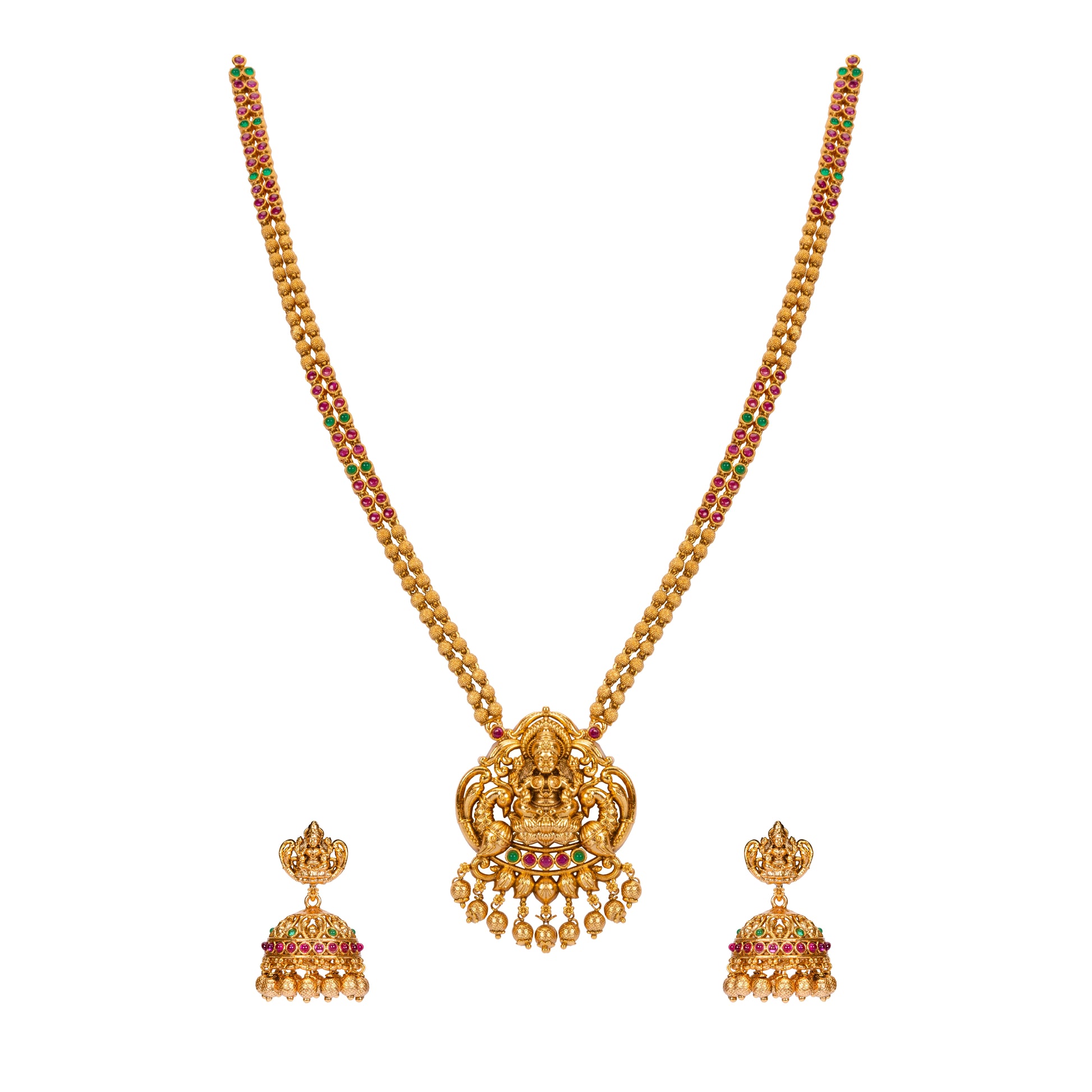Two Layered lakshmi Necklace Set