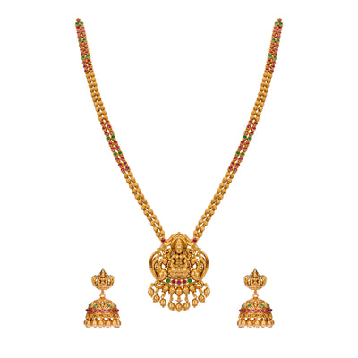 Two Layered lakshmi Necklace Set