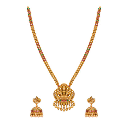 Two Layered lakshmi Necklace Set