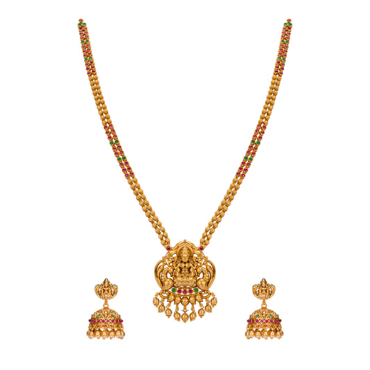 Two Layered lakshmi Necklace Set