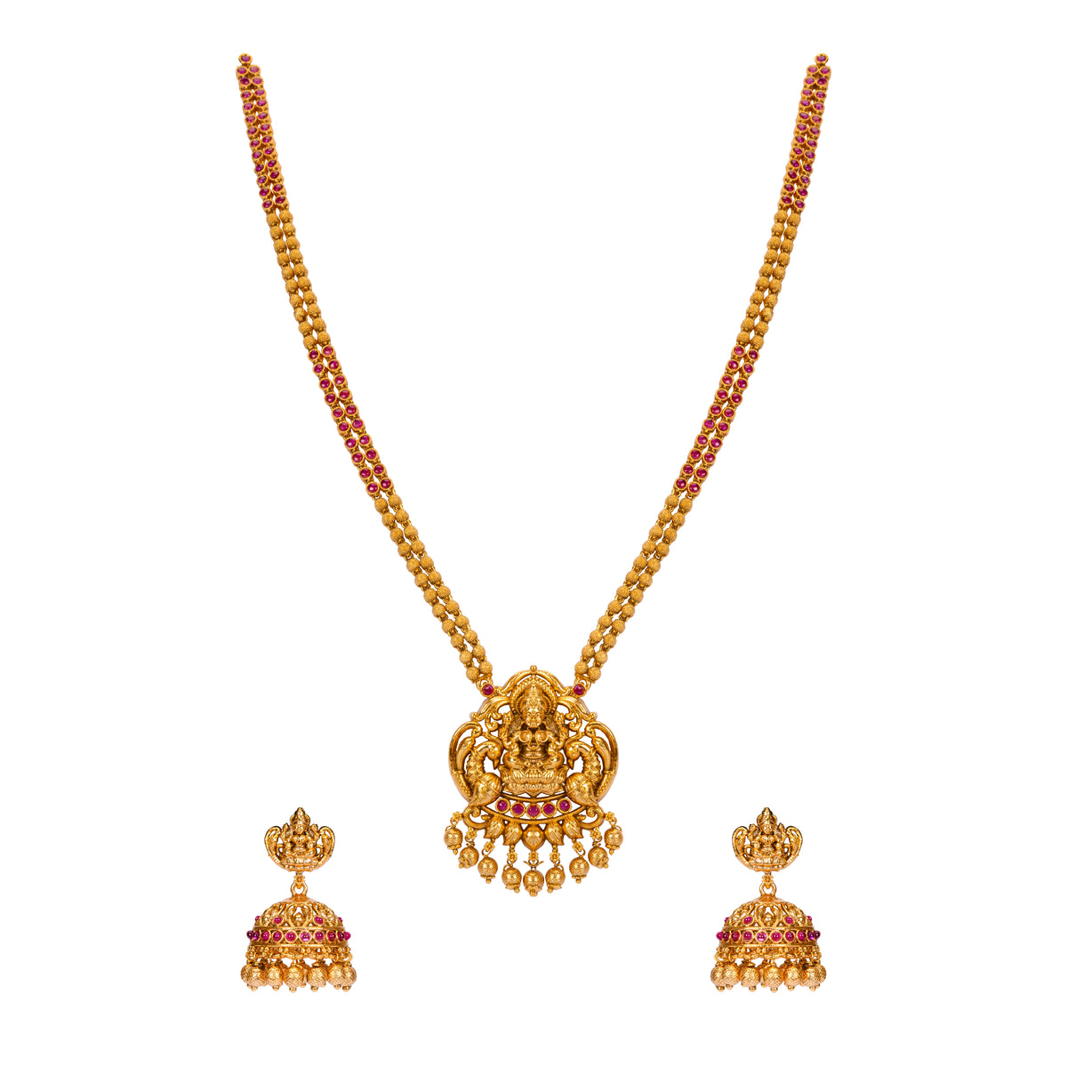 Two Layered lakshmi Necklace Set