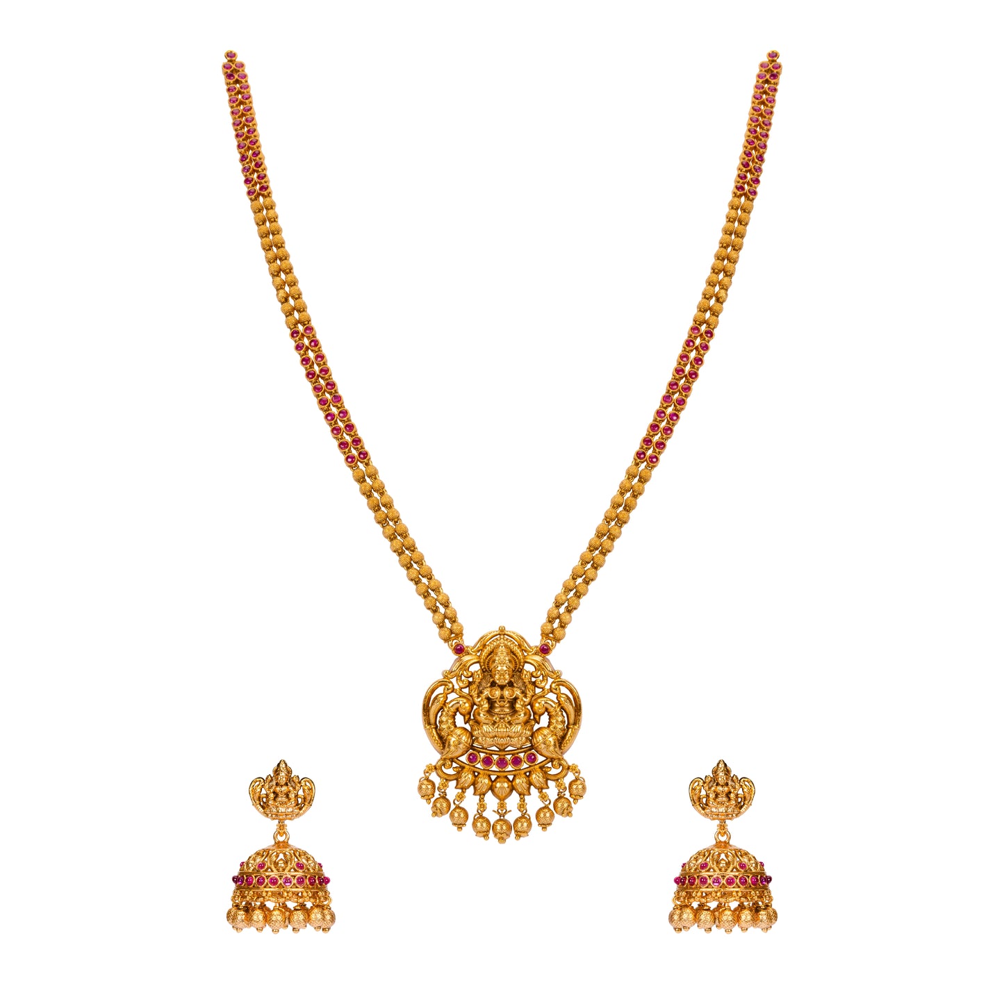 Two Layered lakshmi Necklace Set