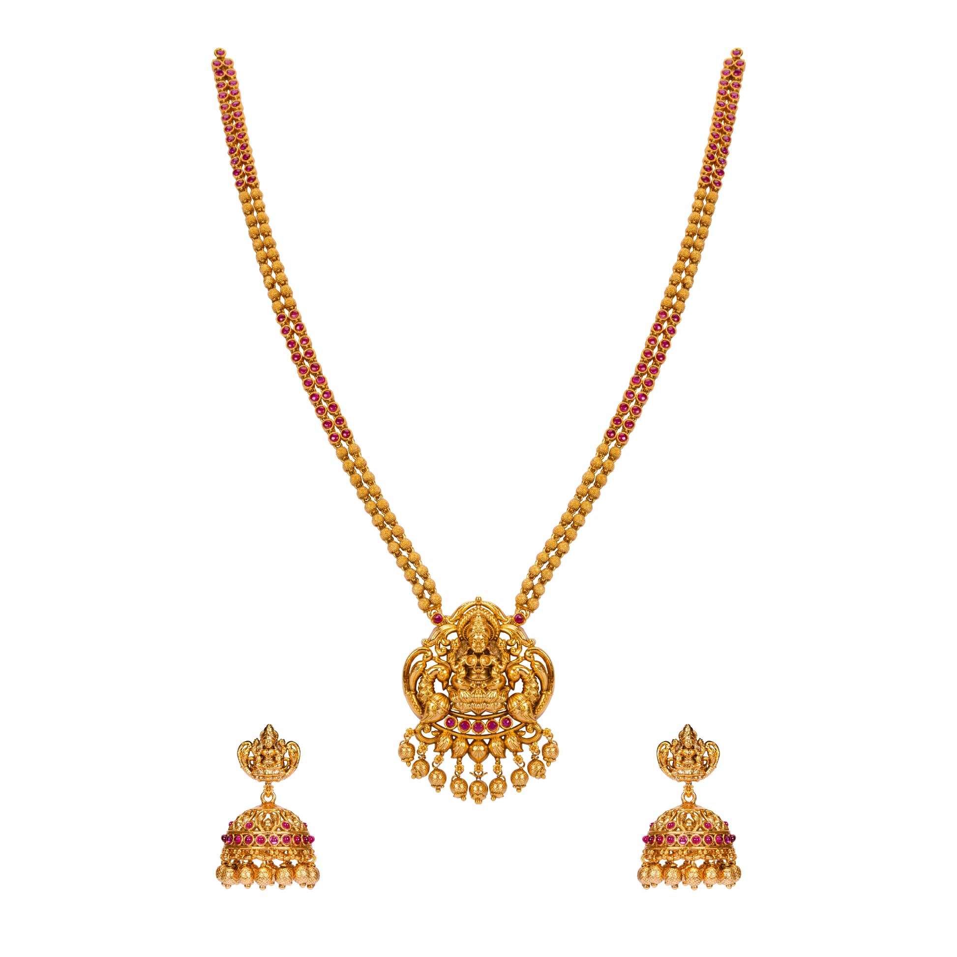 Two Layered lakshmi Necklace Set