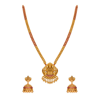 Two Layered lakshmi Necklace Set