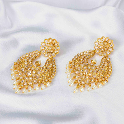 Antique Flower Gold-Plated Jhumka C-207