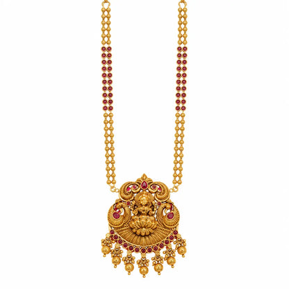 Royal Temple Pendant Set Handcrafted Laxmi P-1056