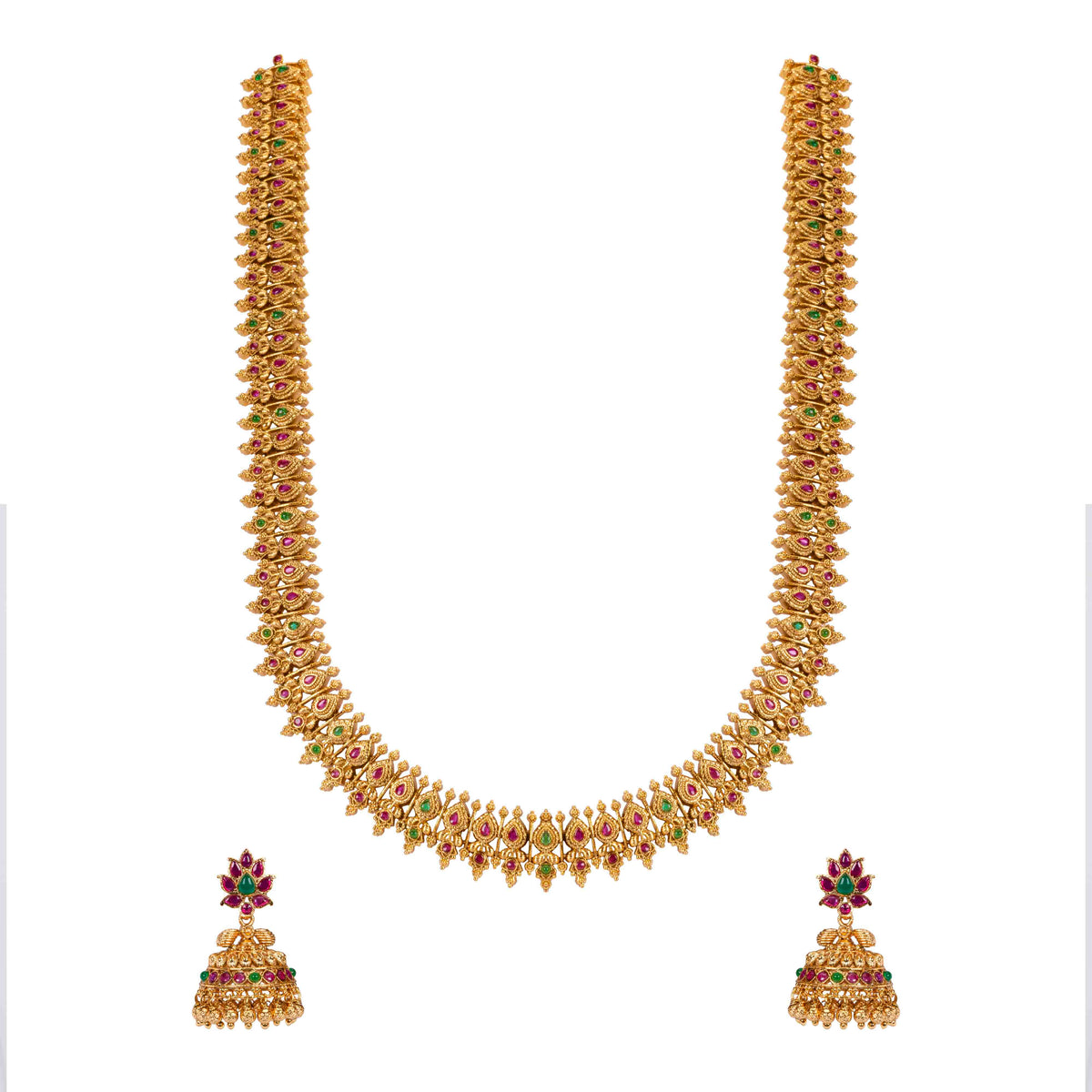 Antique Gold-Plated Long Necklace Set K-1391