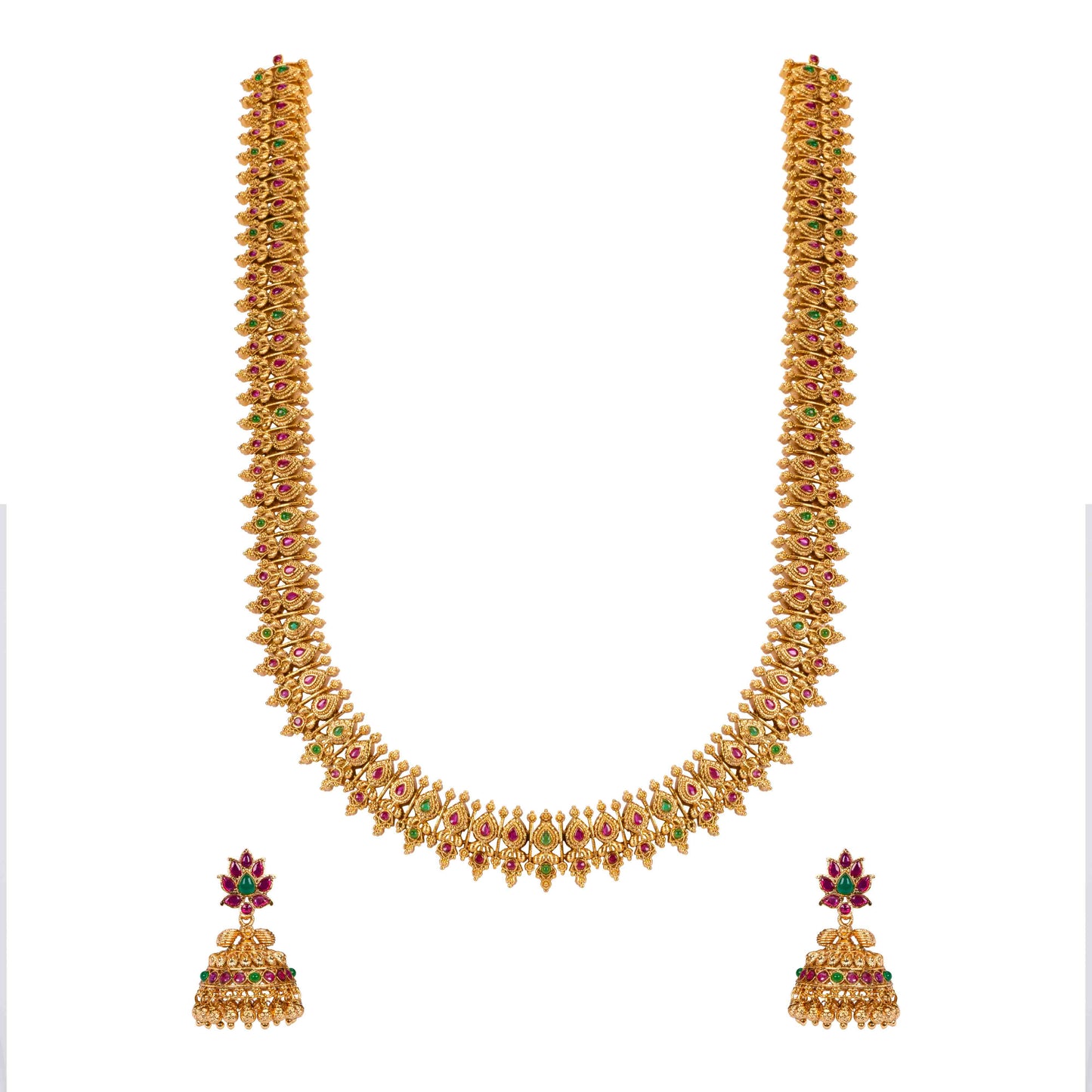 Antique Gold-Plated Long Necklace Set K-1391