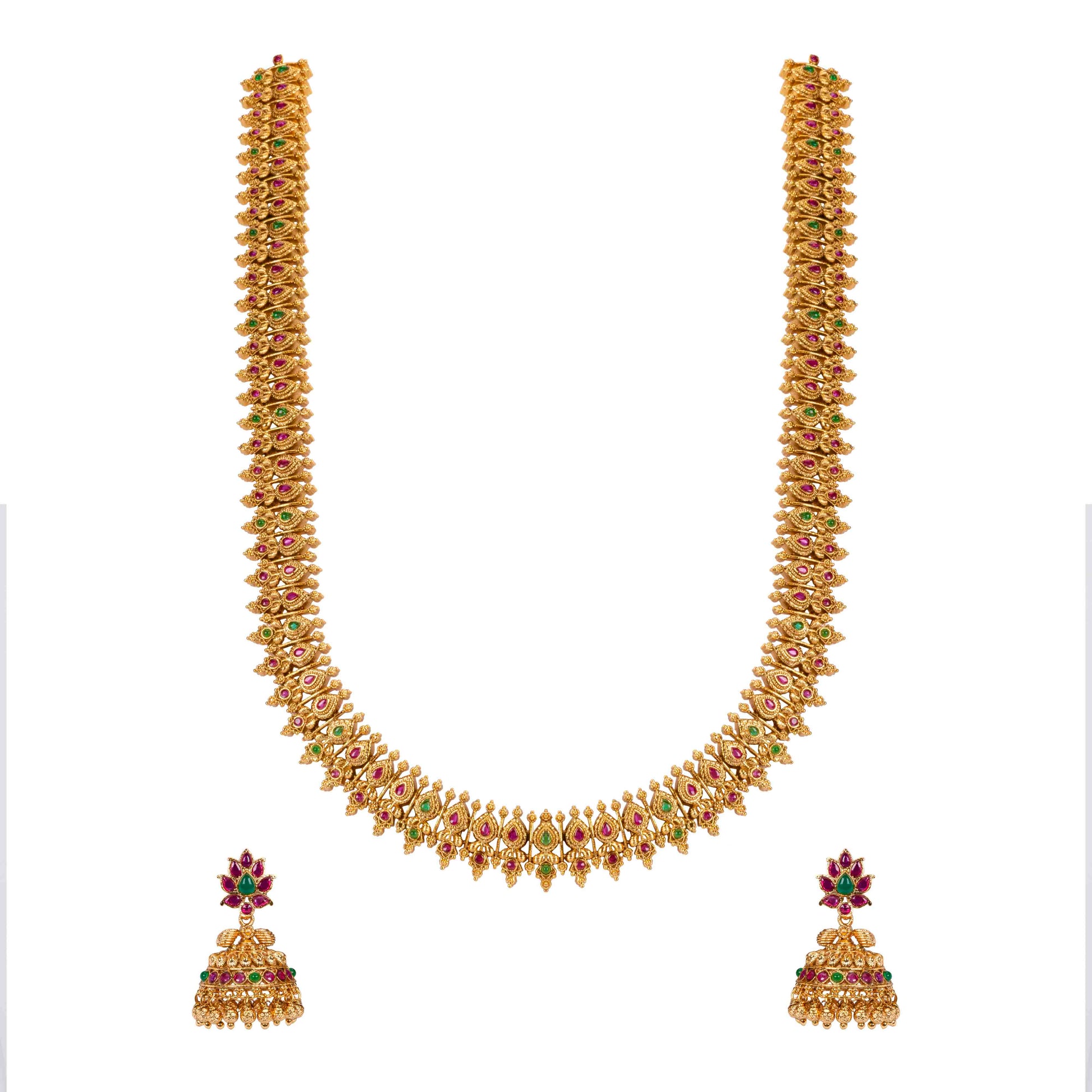 Antique Gold-Plated Long Necklace Set K-1391