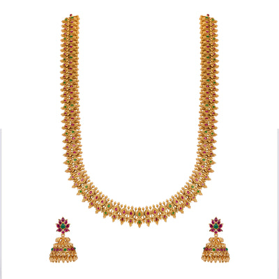 Antique Gold-Plated Long Necklace Set K-1391