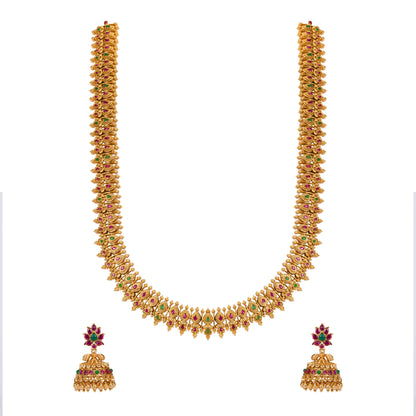 Antique Gold-Plated Long Necklace Set K-1391