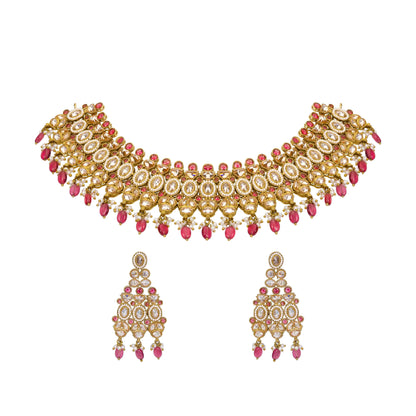 Elegant Gold-Plated Pearl Necklace Set